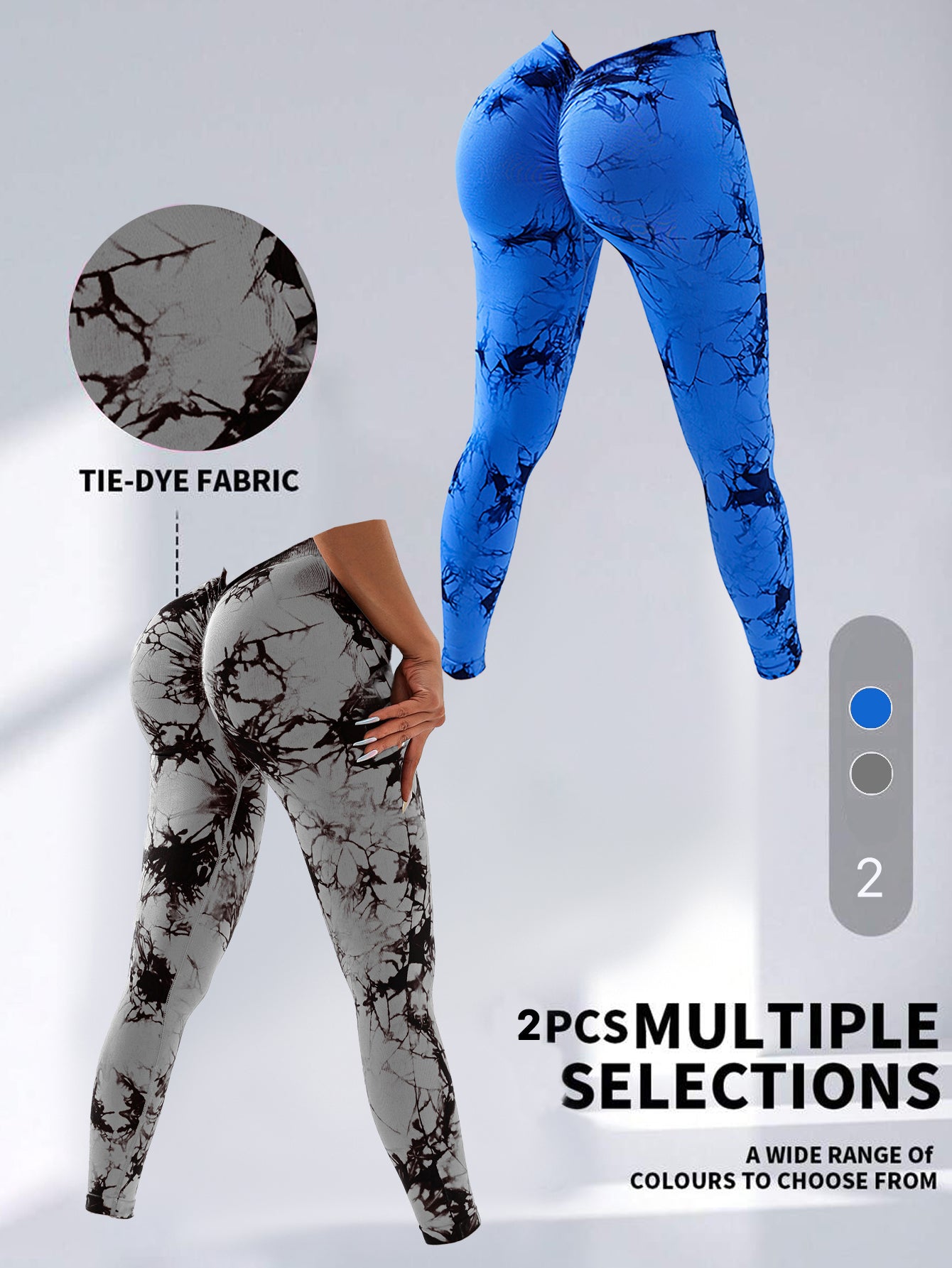 Tie-Dye V-Back Sculpt Leggings – 2-Pack