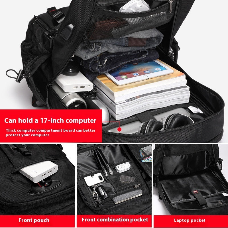 Men’s Extra-Large Capacity Backpack – Modern, High-End Design