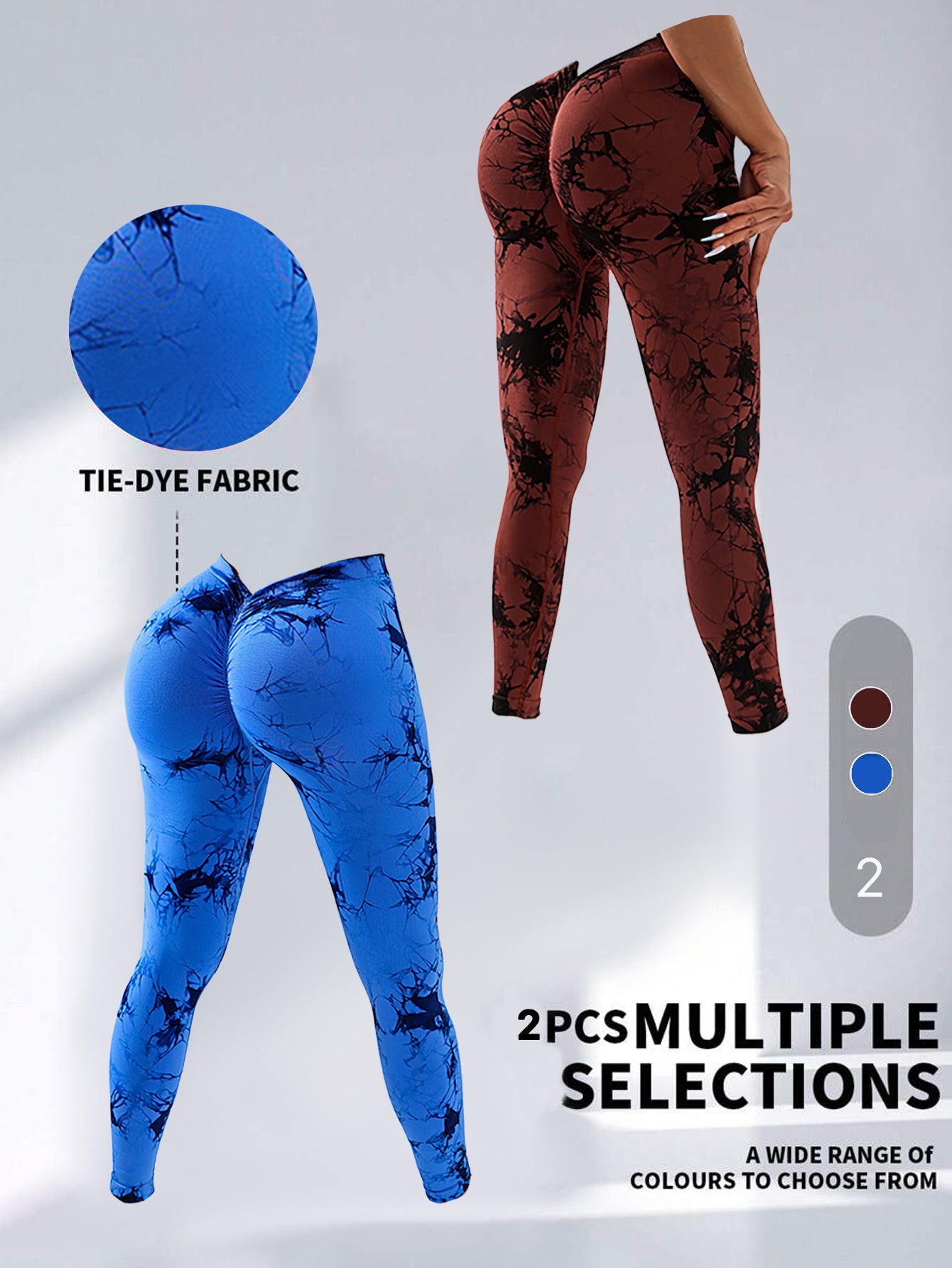 Tie-Dye V-Back Sculpt Leggings – 2-Pack