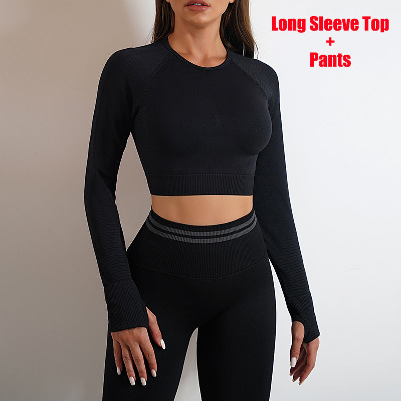Seamless Sculpt Leggings & Long-Sleeve Top Set