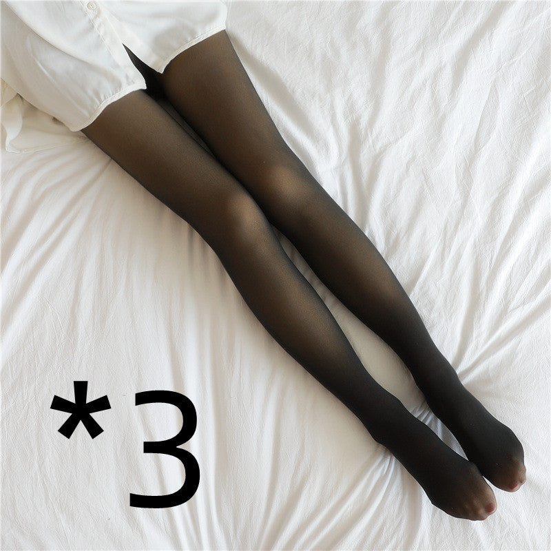 P.E Skins Faux Sheer Thermal Fleece Tights
