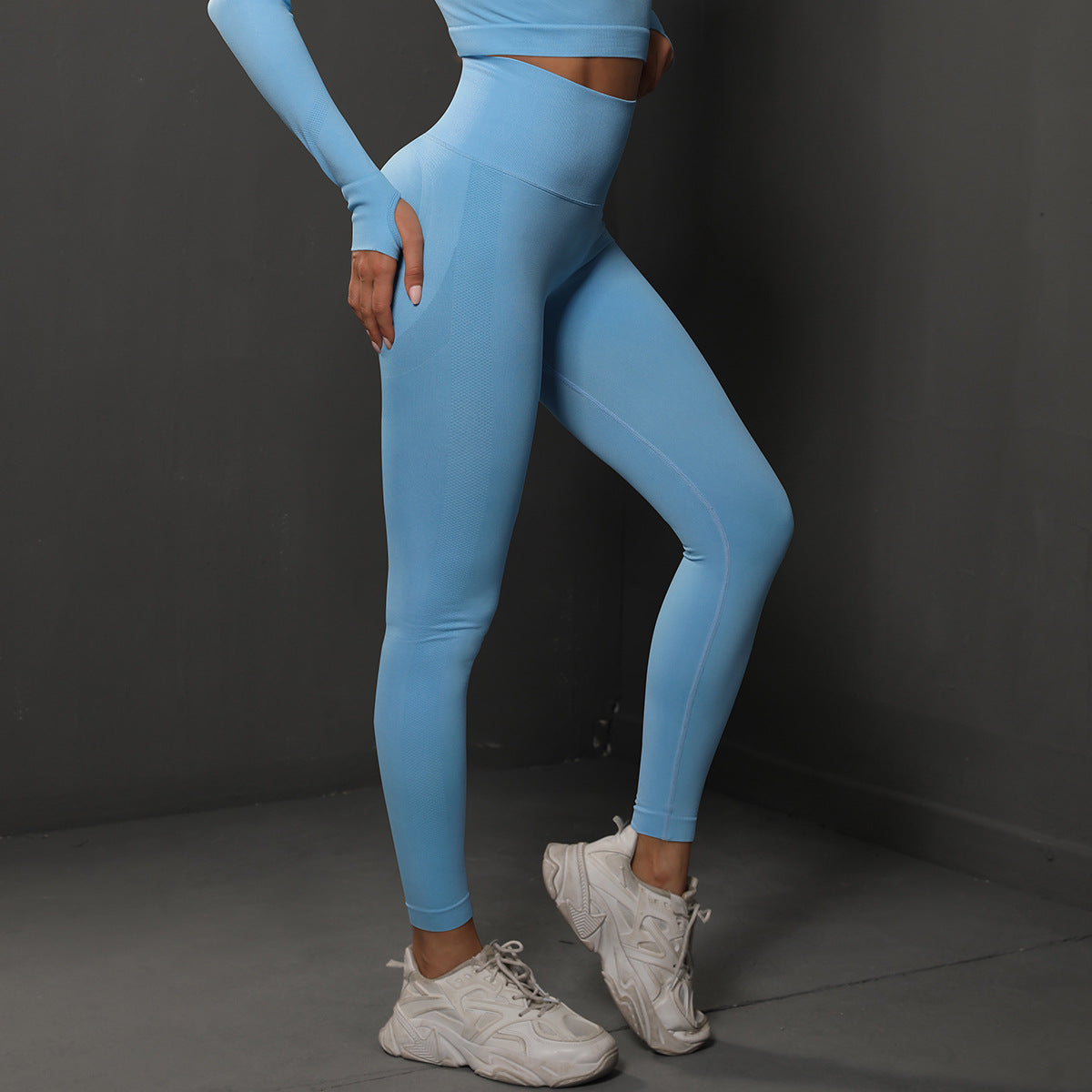 High-Waist Seamless Sculpt Leggings – Solid Color