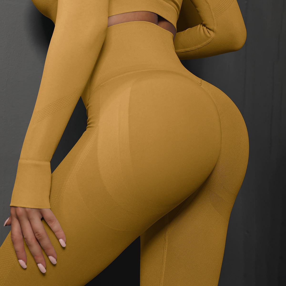 High-Waist Seamless Sculpt Leggings – Solid Color