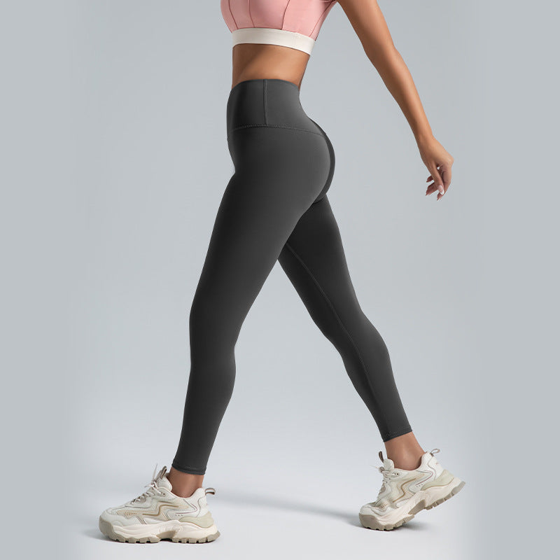 High-Waist Sculpt Leggings – Peach Contour