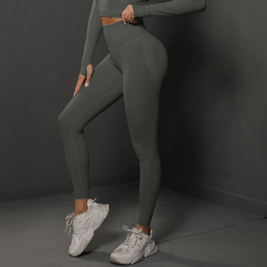 High-Waist Seamless Sculpt Leggings – Solid Color