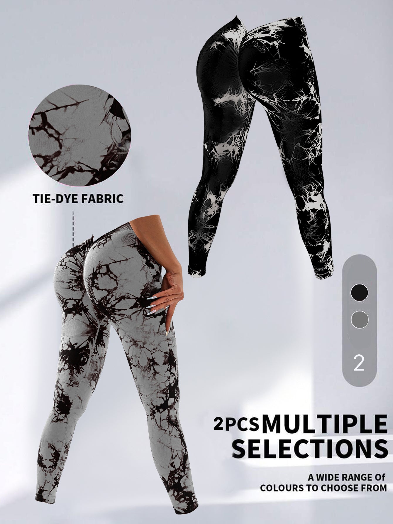 Tie-Dye V-Back Sculpt Leggings – 2-Pack