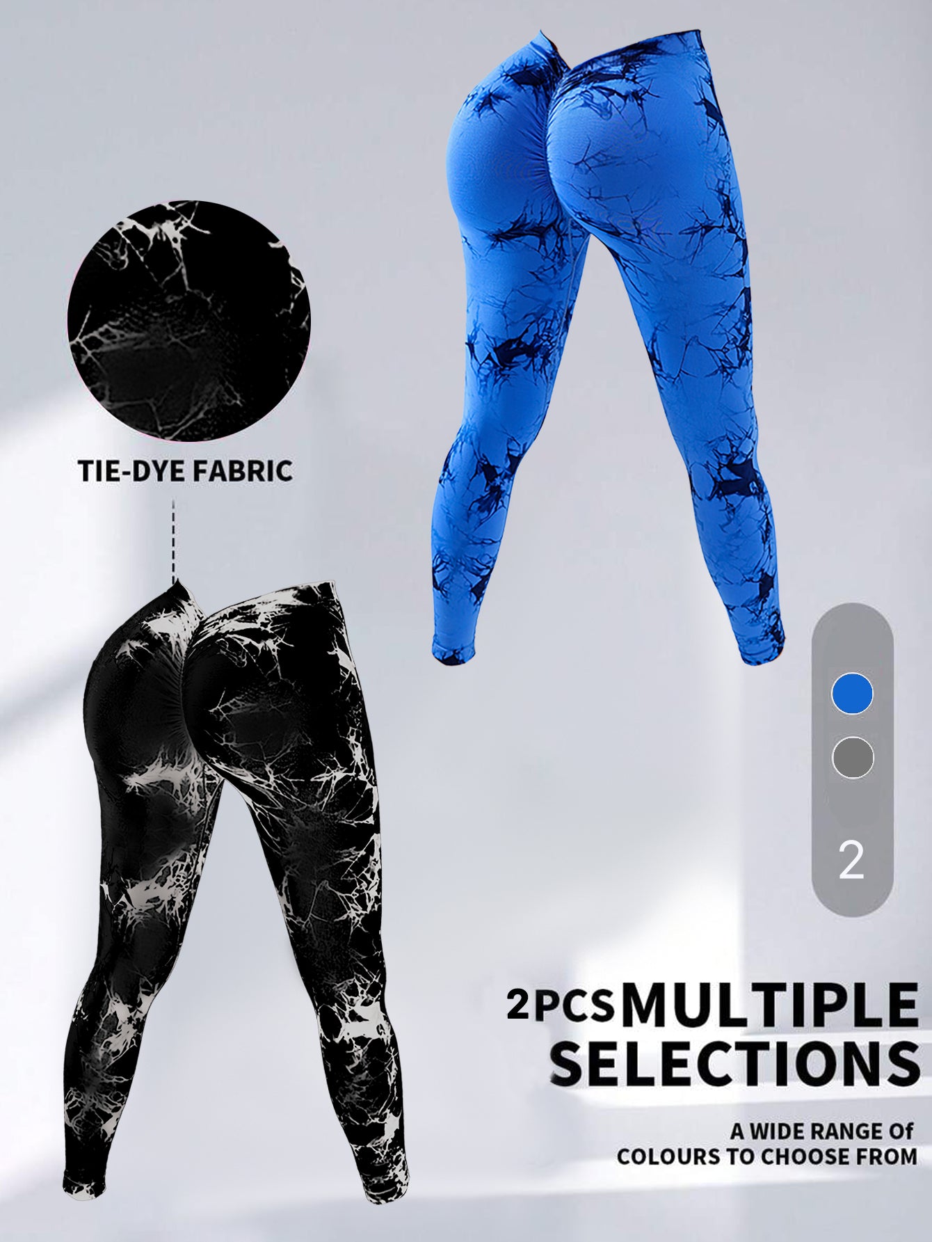 Tie-Dye V-Back Sculpt Leggings – 2-Pack