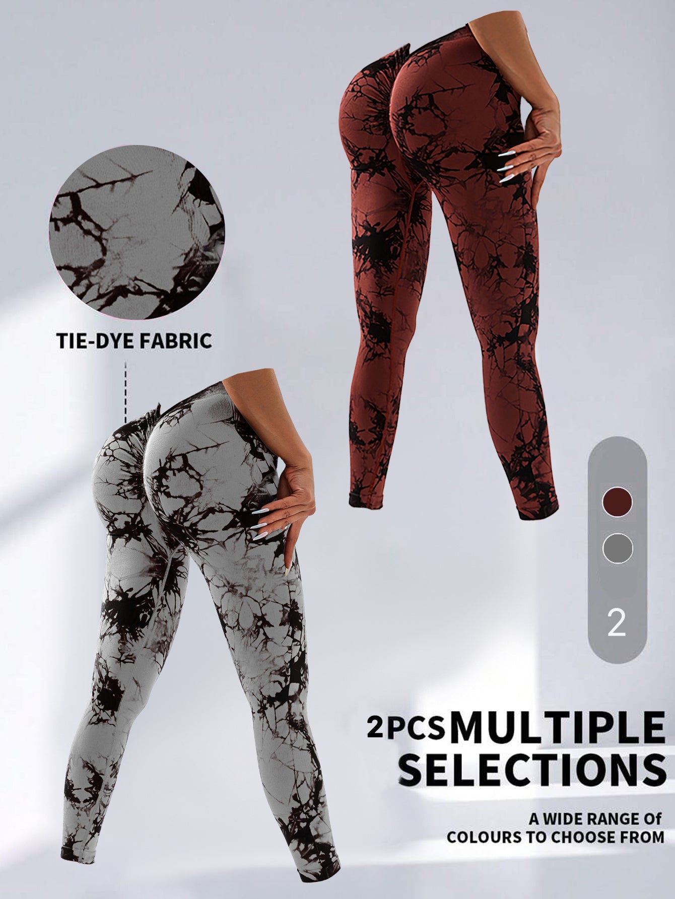 Tie-Dye V-Back Sculpt Leggings – 2-Pack