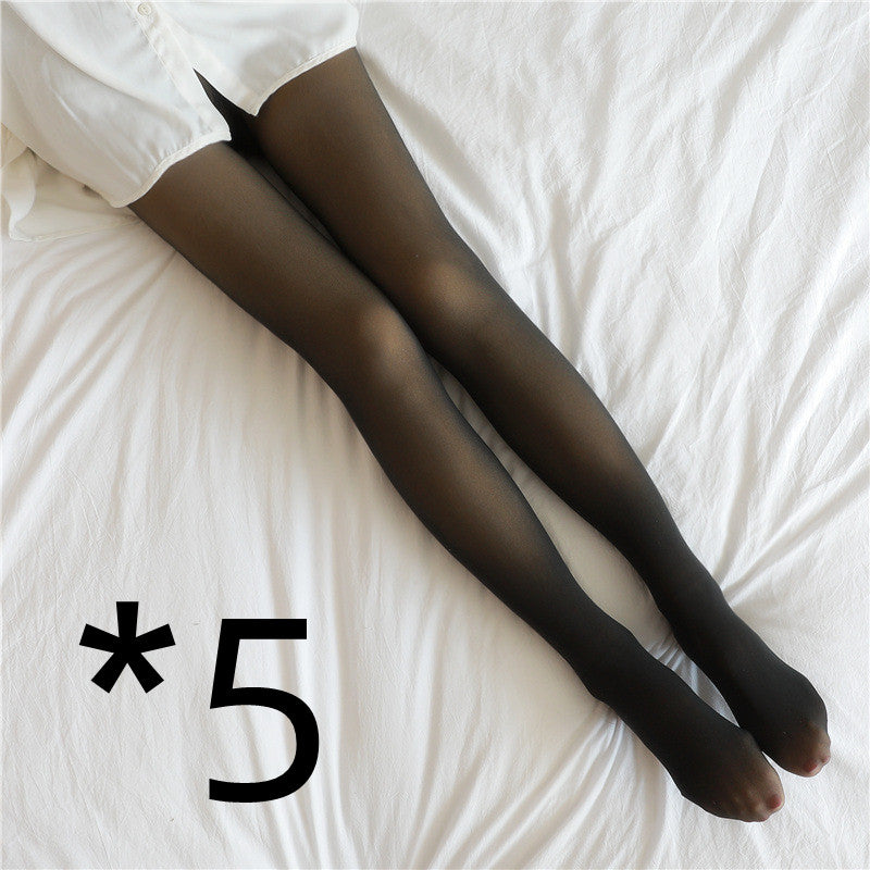 P.E Skins Faux Sheer Thermal Fleece Tights