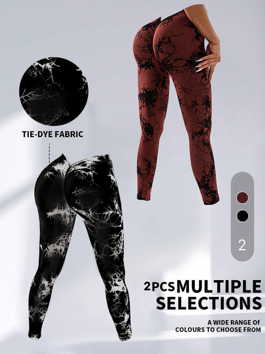 Tie-Dye V-Back Sculpt Leggings – 2-Pack