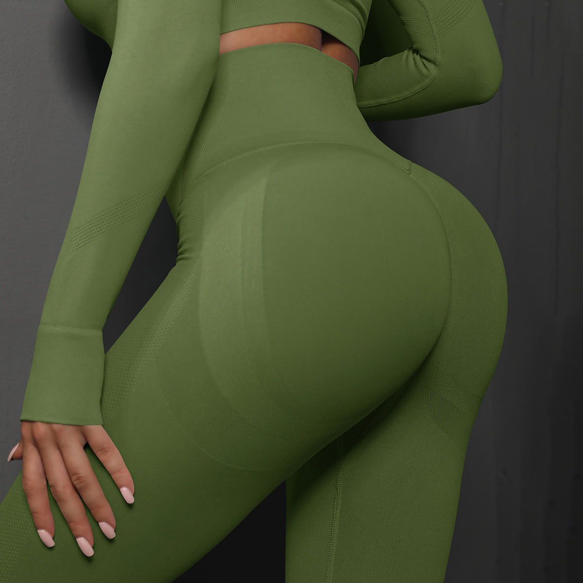 High-Waist Seamless Sculpt Leggings – Solid Color