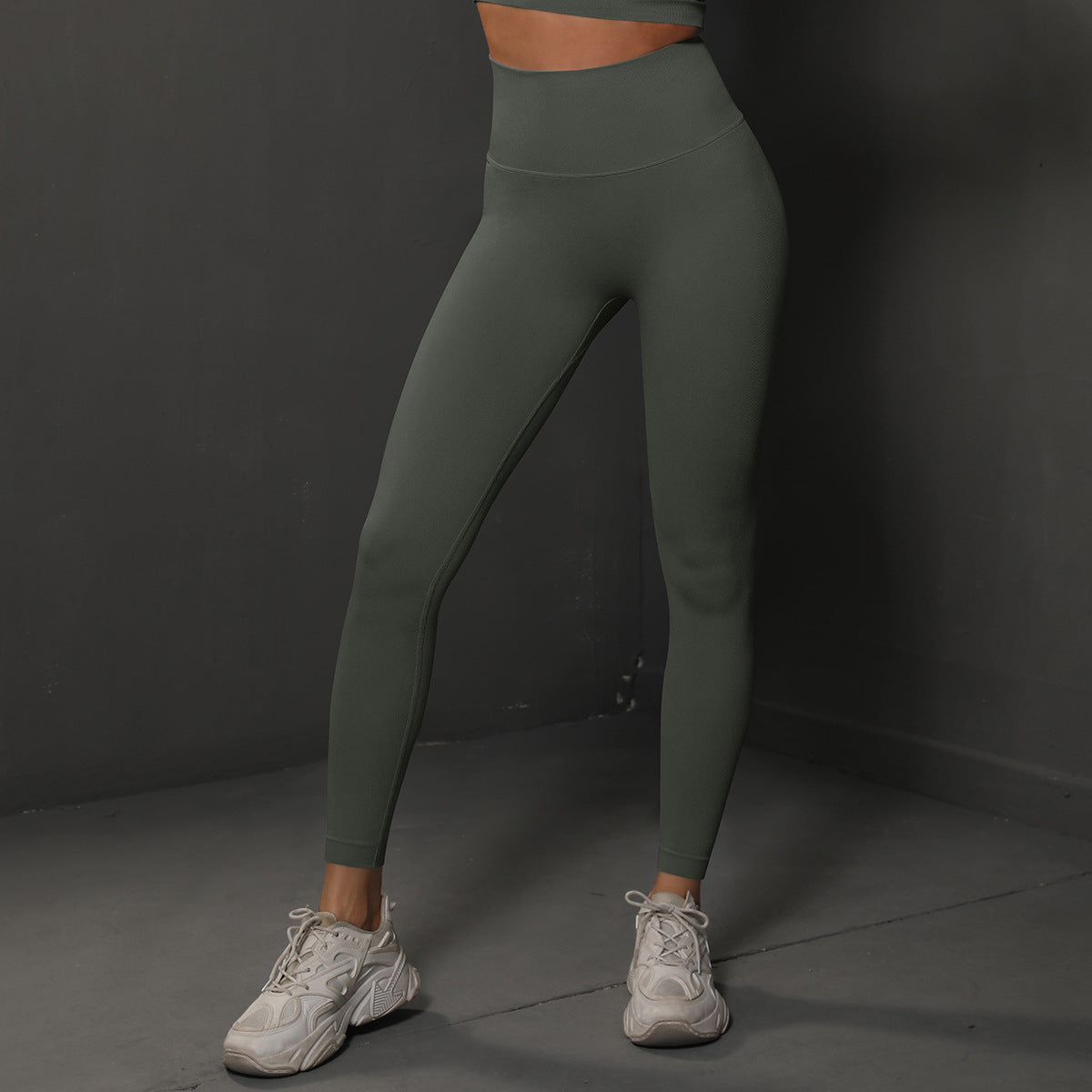 High-Waist Seamless Sculpt Leggings – Solid Color