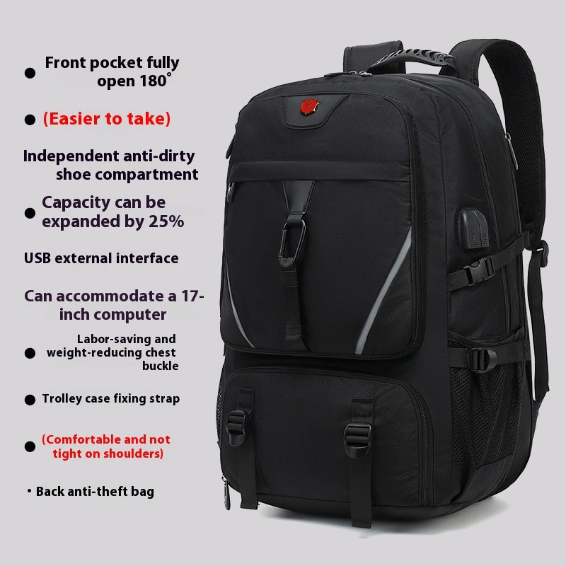 Men’s Extra-Large Capacity Backpack – Modern, High-End Design