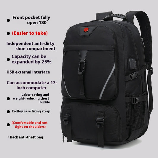 Men’s Extra-Large Capacity Backpack – Modern, High-End Design