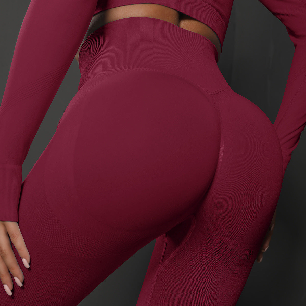 High-Waist Seamless Sculpt Leggings – Solid Color