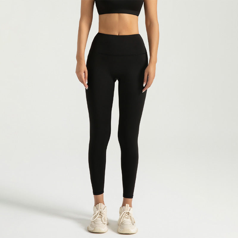 High-Waist Sculpt Leggings – Peach Contour